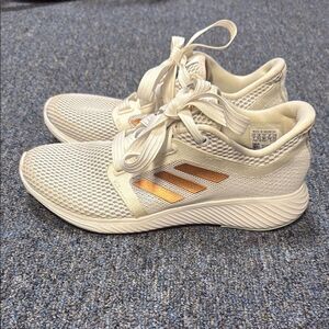 Adidas Edge Lux White Sneakers with Breathable Knit Mesh Women's 7